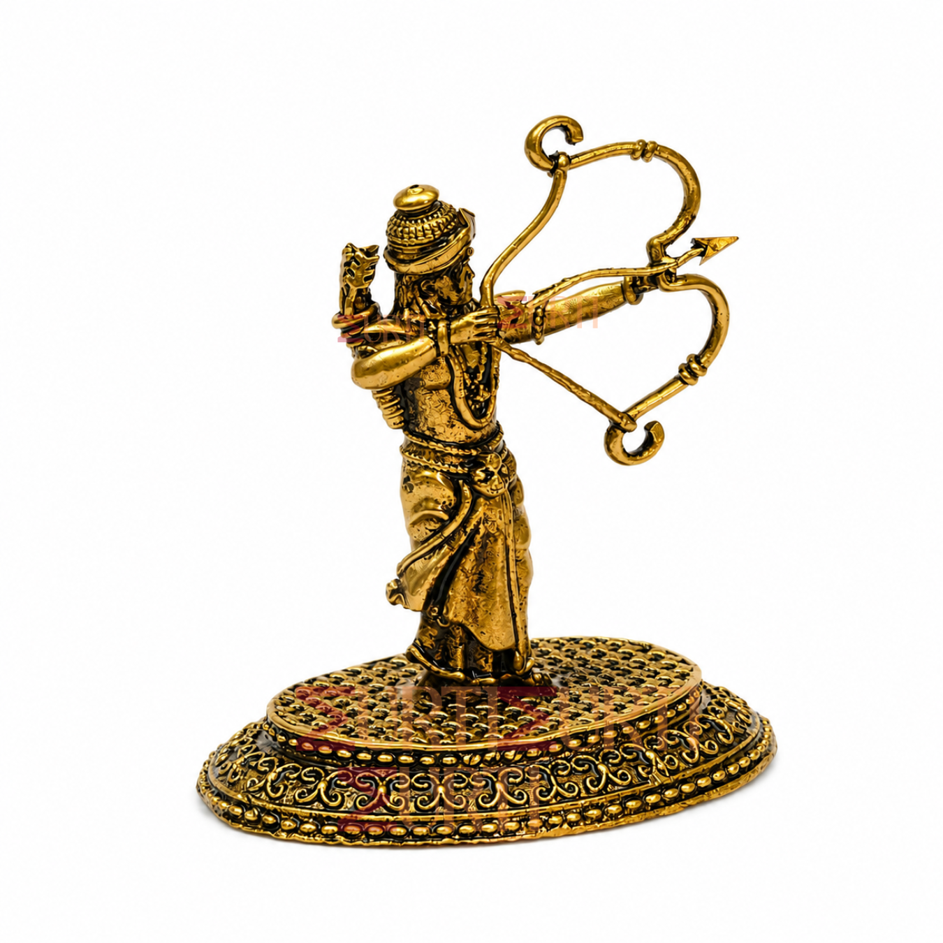 Lord Rama Brass Lord Rama Idol with Bow & Arrow Hindu God Statue for Home Temple, Pooja Room & Devotional Decor