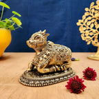 Brass Nandi Idol | Lord Shiva’s Nandi Statue for Vastu, Puja & Home Temple