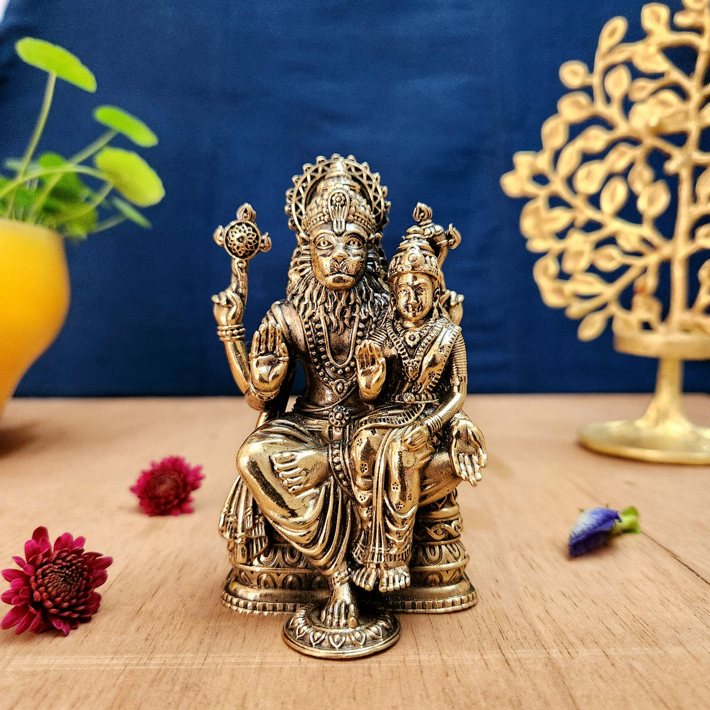 Brass Narasimha Idol | Lord Narasimha Statue for Protection, Vastu & Home Décor