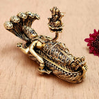 Brass Vishnu on Sheshnaag Miniature Idol | Lord Vishnu Statue for Vastu, Puja & Home Temple