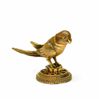 Brass Parrot Decorative Brass Parrot Bird Statue Vastu Bird Figurine for Home Decor, Shelf Display &  Collectors