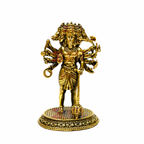 Brass Lord Hanuman Sitting On Singhasan Idol  for Home Temple and Devotional Decor
