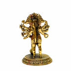 Brass Lord Hanuman Sitting On Singhasan Idol  for Home Temple and Devotional Decor