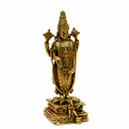 Brass Tirupati Balaji Venkateswara Swamy Idol | Hindu God Statue for Home Temple, Pooja Room & Devotional Decor