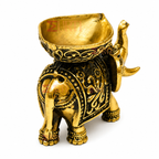 Elephant Urli Bowl Decorative Brass Elephant Urli Bowl | Floating Flower Candle Bowl for Home Decor,  Entryway & Vastu