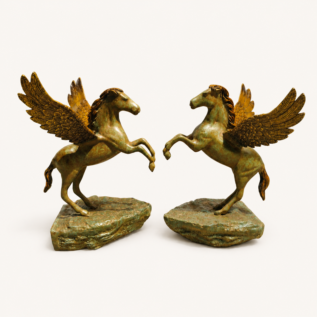 Premium Pegasus Horse Sculpture Pair | Limited Edition Decorative Collectible