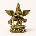 Lord Vishnu Vahana Garuda Brass Idol for Home Temple Pooja, Spiritual Decor, Office & Festive Gifting