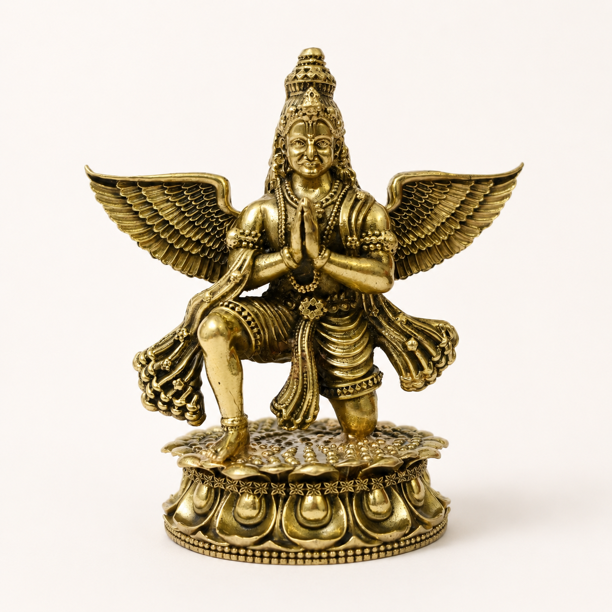 Lord Vishnu Vahana Garuda Brass Idol for Home Temple Pooja, Spiritual Decor, Office & Festive Gifting