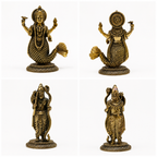 Lord Vishnu Dashavatara Antique Finish Brass Statue Set for Pooja, Temple Decoration, Spiritual Home Decor & Festive Gifts
