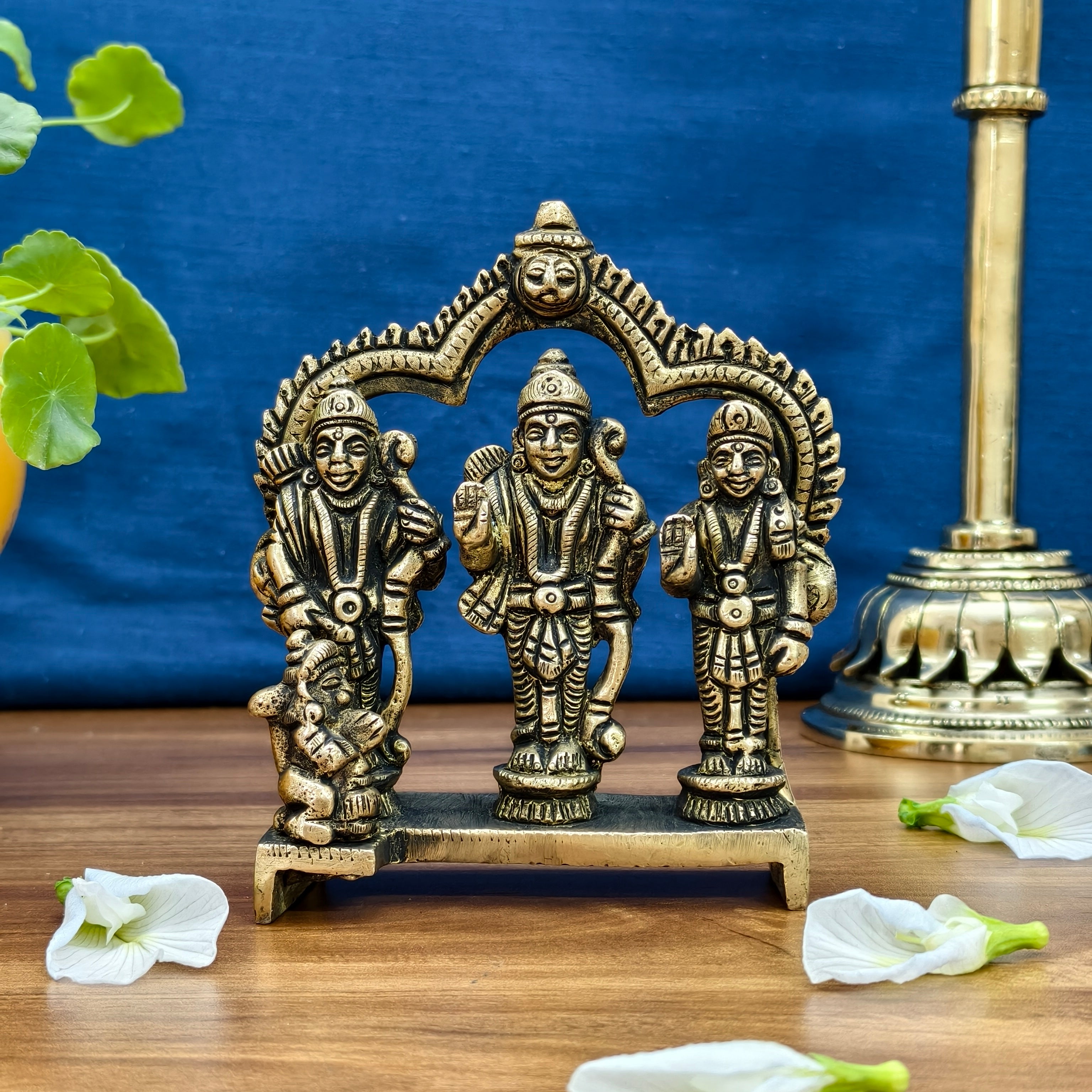 Pure Brass Ram Darbar Super Fine Handicraft Idol | Ram Darbar Statue for Vastu, Puja & Home Temple
