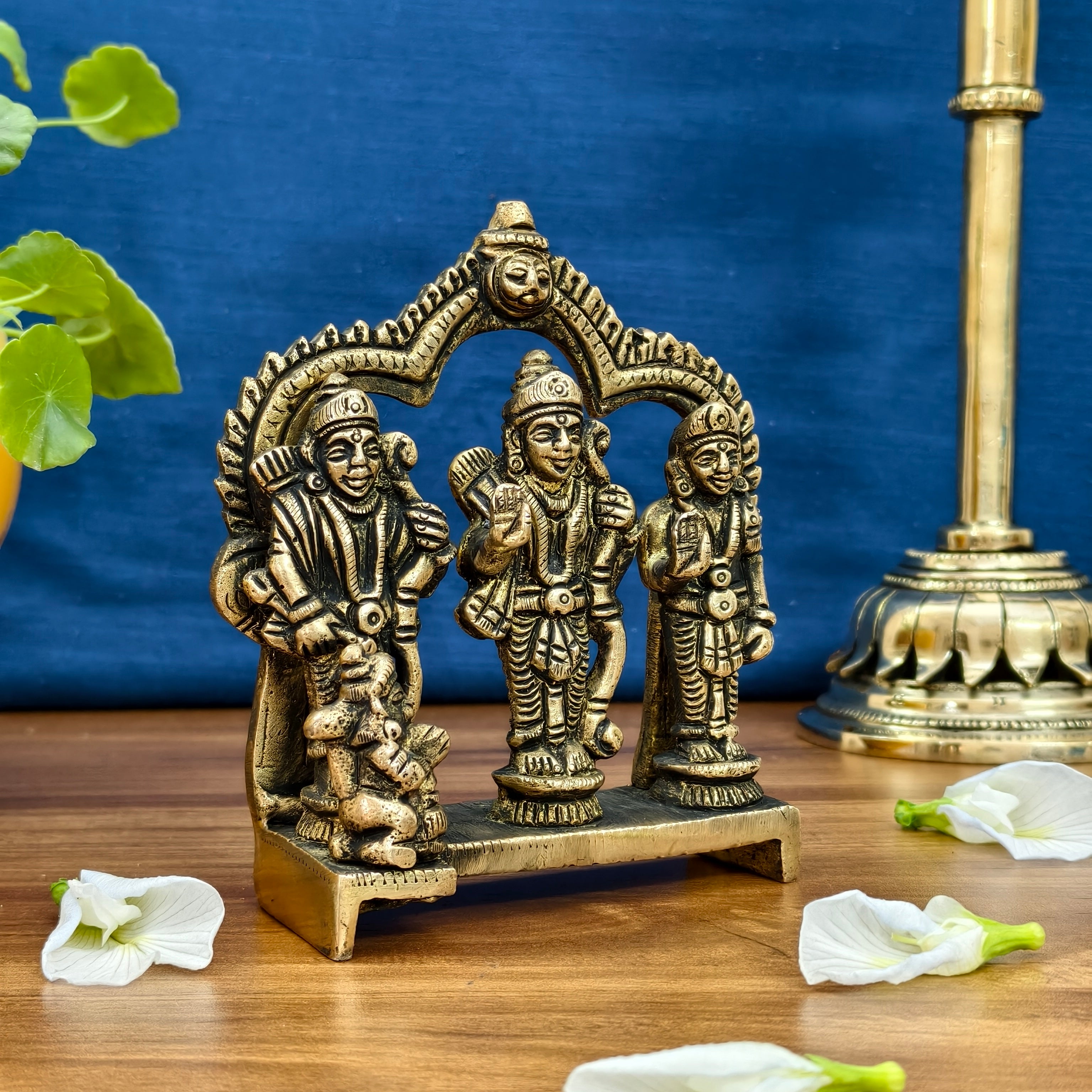 Pure Brass Ram Darbar Super Fine Handicraft Idol | Ram Darbar Statue for Vastu, Puja & Home Temple