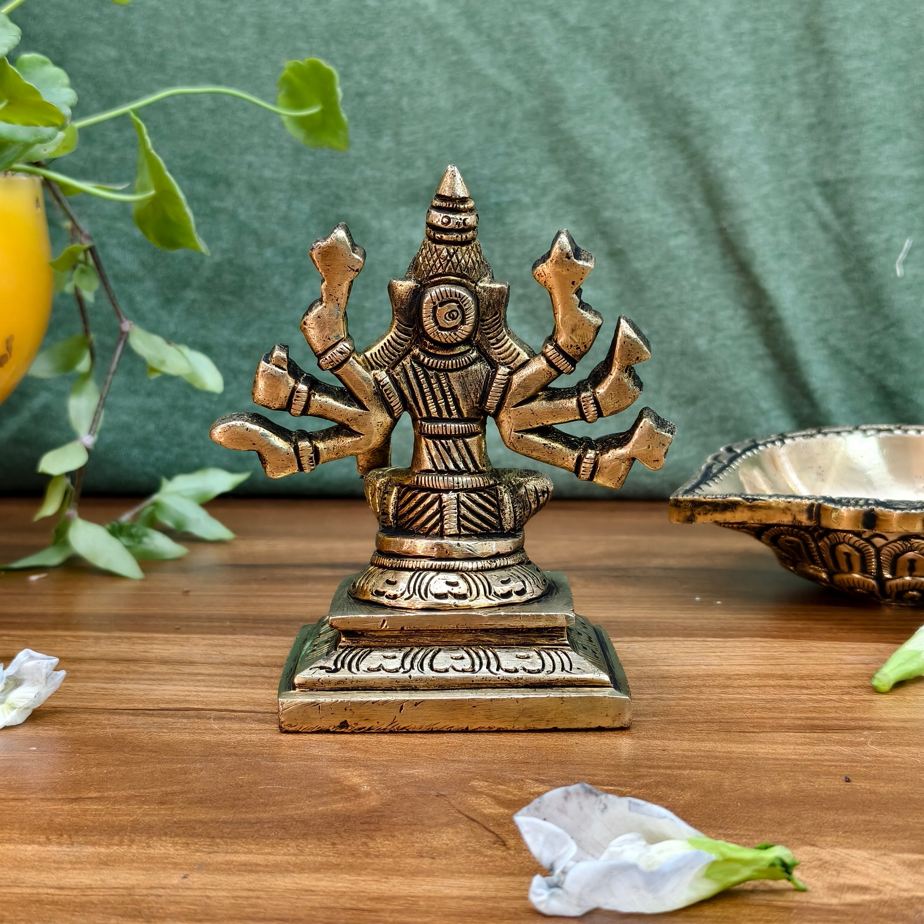 Pure Brass Varaha Vishnu Avatar Idol | Varaha Avatar Vishnu Statue for Vastu, Puja & Home Temple