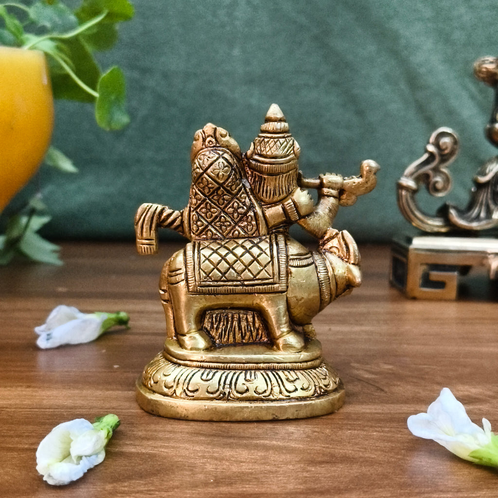 Pure Brass Radhe Krishna Fine Idol | Auspicious Radha Krishna Statue for Puja & Worship