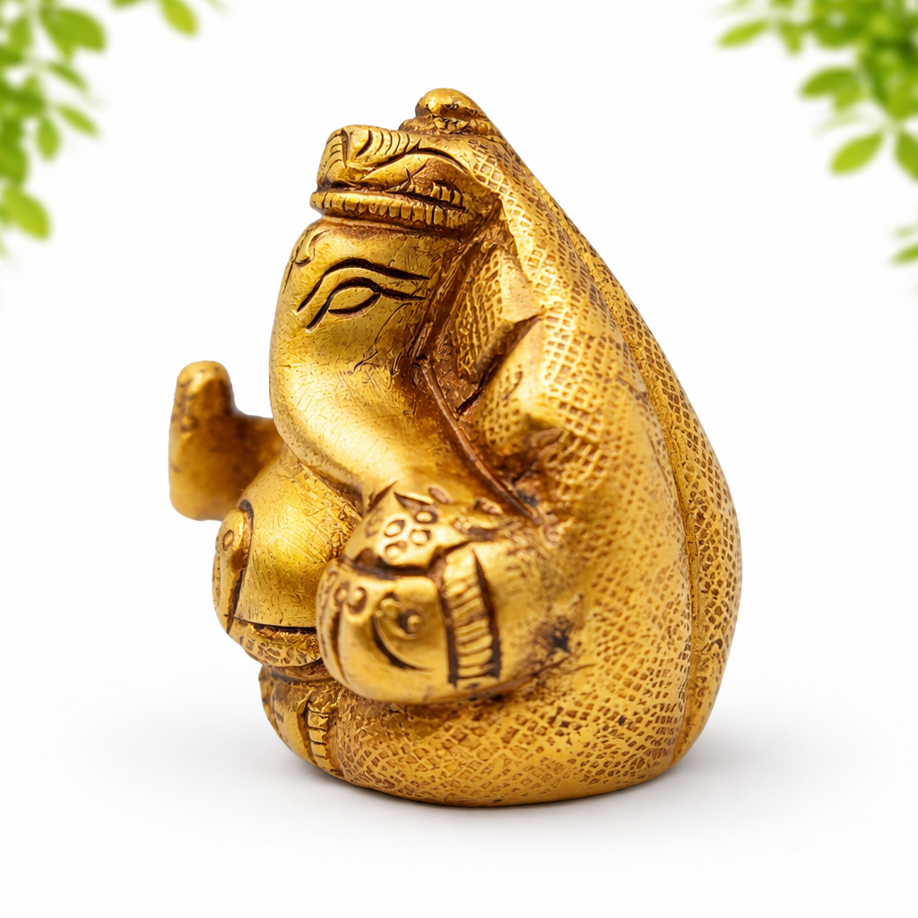 Ganesh Ganpati Idol Coco Ganesh for Car Dashboard, Gifting, Pooja, Office & Working Desk