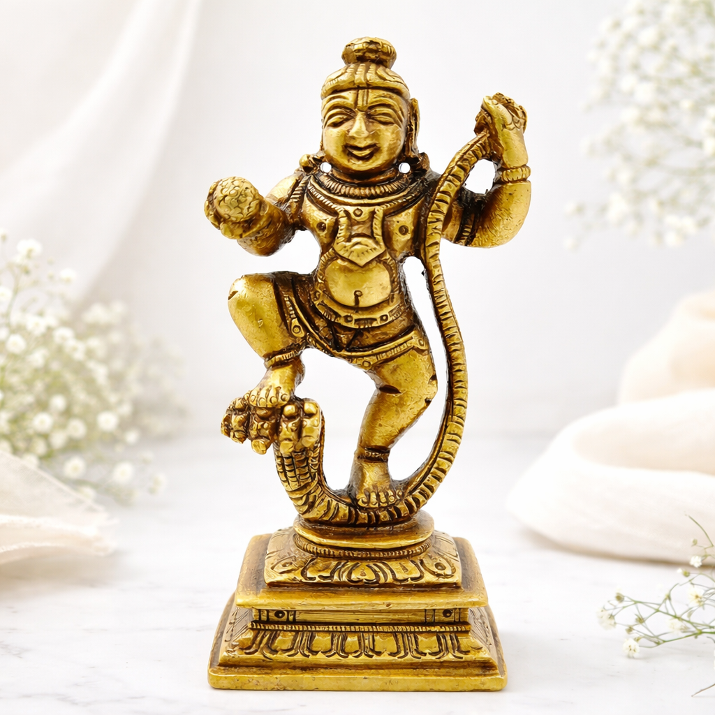 Ladoo Gopal Krishna Statue with Snake for Pooja, Home Decor, Gifting & Office