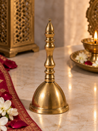 Premium Brass Bell & Decorative Resin Shankh Gift Set (Without Box – Gift Box on Order) | Diwali, Navratri & Festive Corporate Gifts