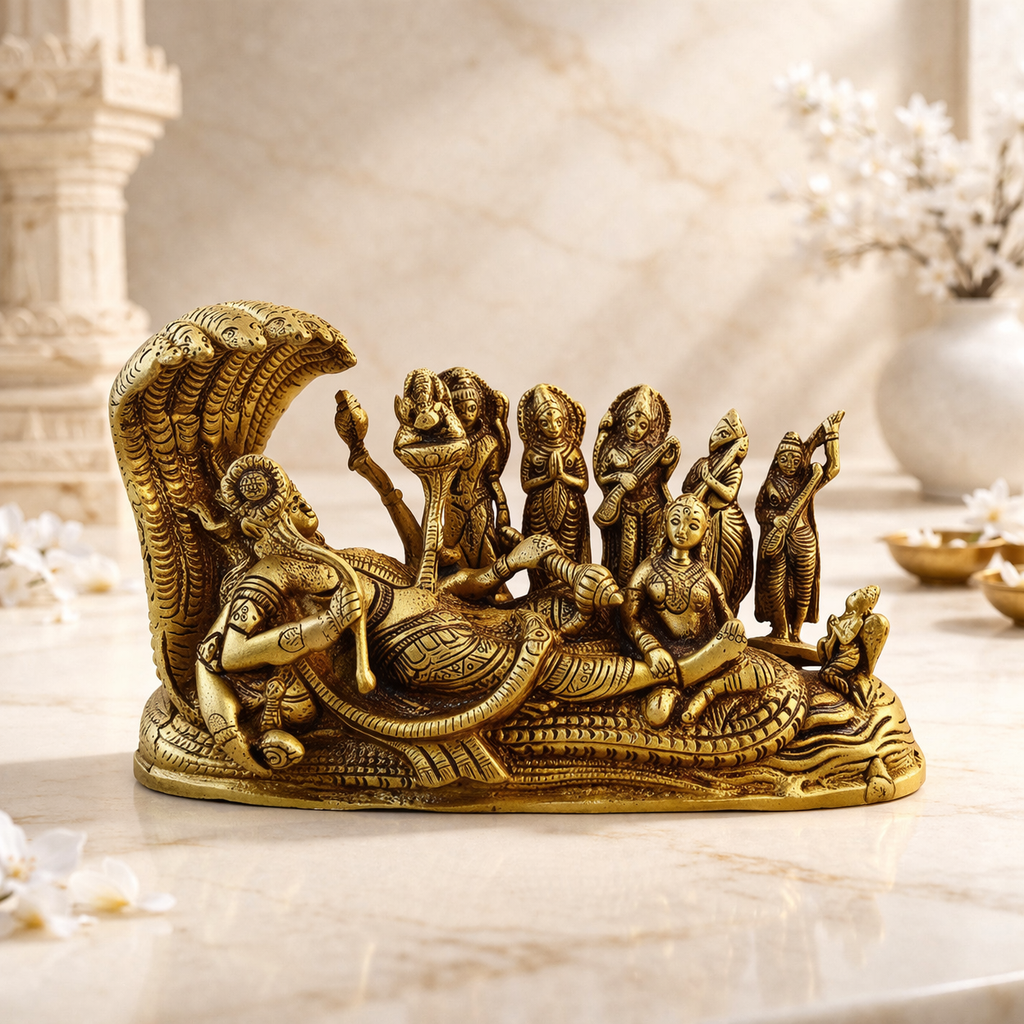 Vishnu Barbar (Vishnu, Shiv, Brahma, Laxmi, Saraswati, Yama, Garud, Narad, Naag Devi for Pooja, Vastu , Home Decor, Offce & Pooja